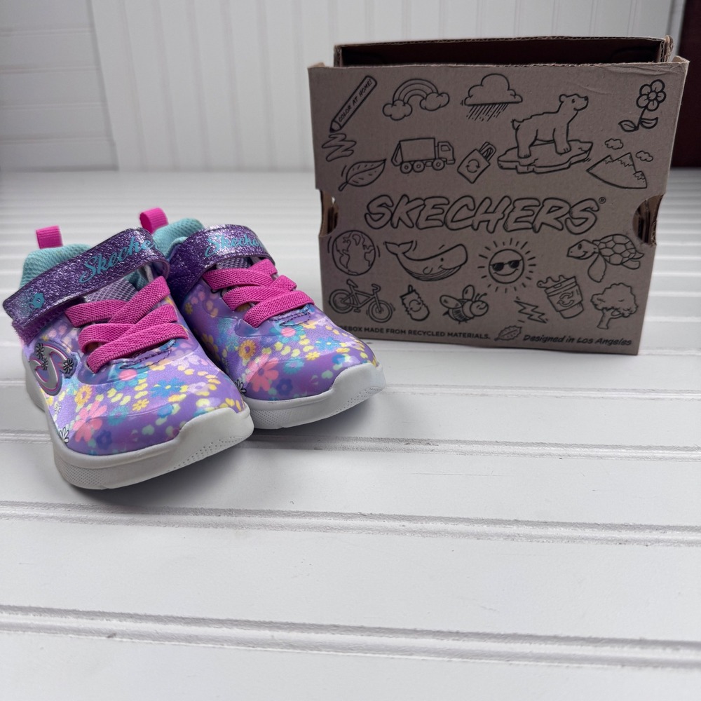 NEW Skechers Toddler Girls  Daisy Fun Shoes Colorful w Box